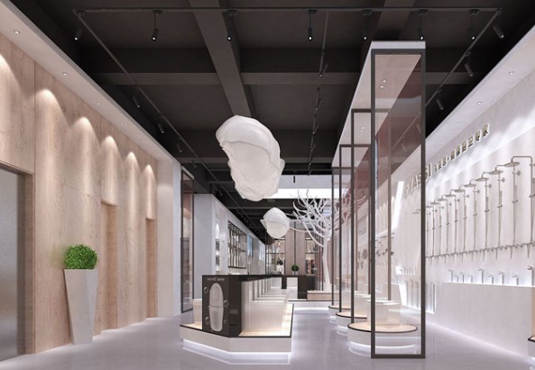 瓷砖卫浴五金展厅效果图家居设计装修效果图门窗连锁店面装修设计